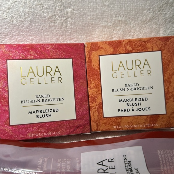 NWT BUNDLE Laura Geller Baked Blush N Brighten Marbleized Blush - Picture 2 of 9